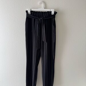 Black Striped Women's Pants